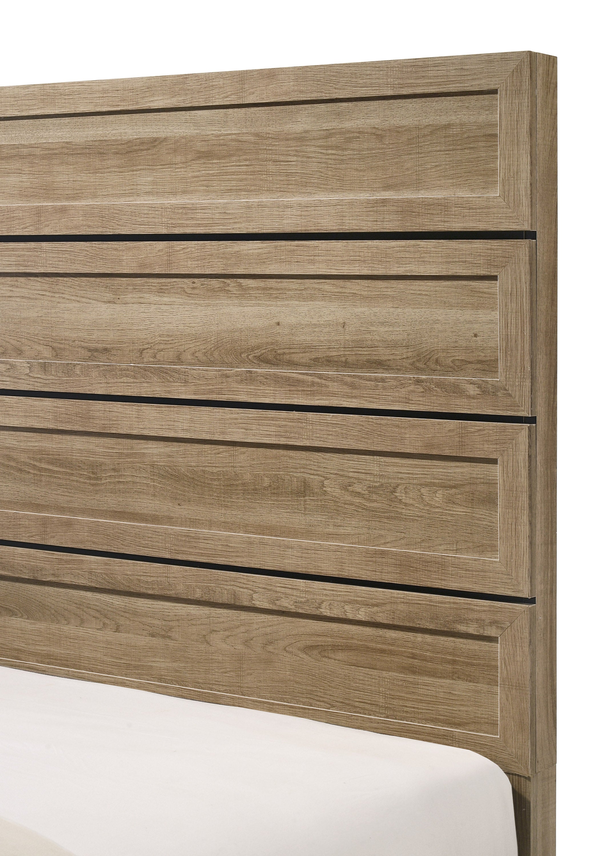B4690 4 pc Jameson natural finish wood panel look wood grain queen bedroom set