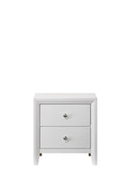 B4712-4PC 4 pc Denker white wood textured panels finish queen bedroom set