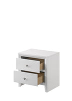 B4712-4PC 4 pc Denker white wood textured panels finish queen bedroom set