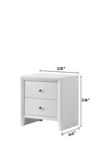 B4712-4PC 4 pc Denker white wood textured panels finish queen bedroom set
