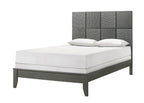 B4715-4PC 4 pc Denker gun metal wood textured panels finish queen bedroom set