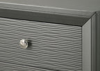 B4715-4PC 4 pc Denker gun metal wood textured panels finish queen bedroom set