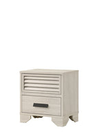 B4740 4 pc Sarter rustic antique white weathered finish wood queen bedroom set
