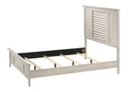 B4740 4 pc Sarter rustic antique white weathered finish wood queen bedroom set