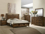 B4810 4 pc Curtis rustic weathered finish wood queen bedroom set