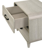 Nyomi 4-Piece Antique Off-White Wood Mid-Century Modern Queen Bedroom Set – B4902