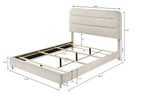 Nyomi 4-Piece Antique White Wood Mid-Century Modern Queen Bedroom Set – B4900