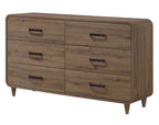 Nyomi 4-Piece Light Brown Wood Mid-Century Modern Queen Bedroom Set – B4922