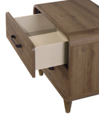 Nyomi 4-Piece Light Brown Wood Mid-Century Modern Queen Bedroom Set – B4922