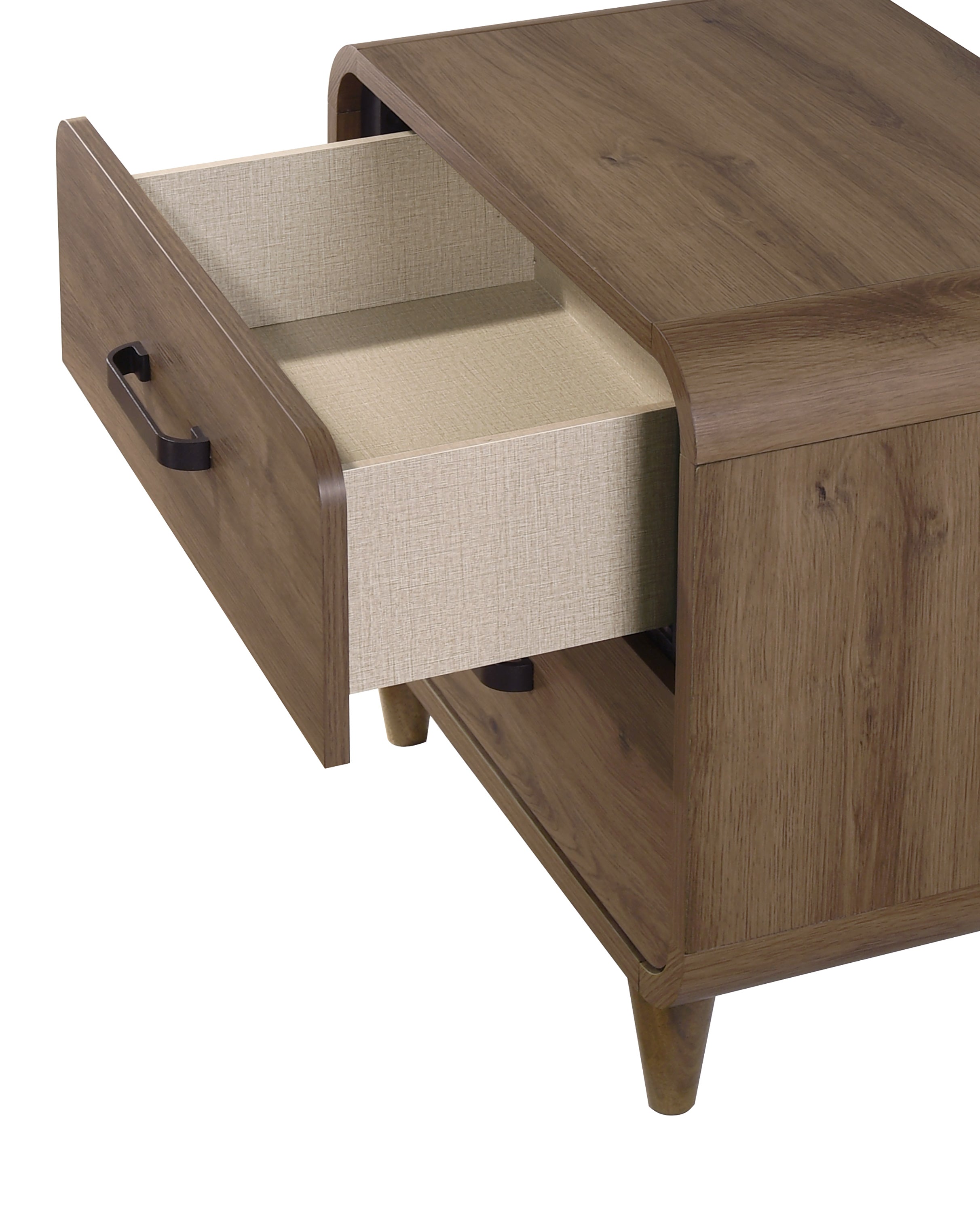 Nyomi 4-Piece Light Brown Wood Mid-Century Modern Queen Bedroom Set – B4922