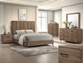 Nyomi 4-Piece Light Brown Wood Mid-Century Modern Queen Bedroom Set – B4922