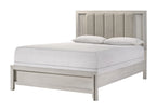 Carlton 4-Piece Off-White Wood Channel Padded Headboard Queen Bedroom Set – B5552
