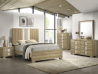 B6832-4PC 4 pc Rangley driftwood wood grain finish LED queen bedroom set