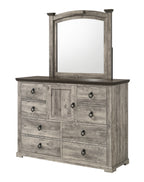 B6840 4 pc Ella Mae rustic driftwood grey finish wood poster queen bedroom set