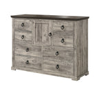 B6840 4 pc Ella Mae rustic driftwood grey finish wood poster queen bedroom set