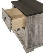 B6840 4 pc Ella Mae rustic driftwood grey finish wood poster queen bedroom set