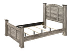 B6840 4 pc Ella Mae rustic driftwood grey finish wood poster queen bedroom set