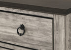 B6840 4 pc Ella Mae rustic driftwood grey finish wood poster queen bedroom set