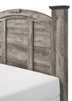 B6840 4 pc Ella Mae rustic driftwood grey finish wood poster queen bedroom set