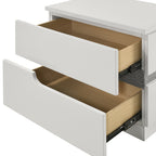 00-B69-4PC 4 pc Paradox high gloss white finish wood queen bed set LED lighting and shimmering accents