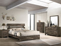 B6980 4 pc A & J homes studio atticus reclaimed grey weathered finish wood queen bedroom set