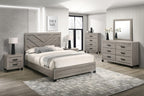 B790-4PC 4 pc Hyland light grey finish wood queen bedroom set