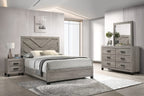 B790-4PC 4 pc Hyland light grey finish wood queen bedroom set