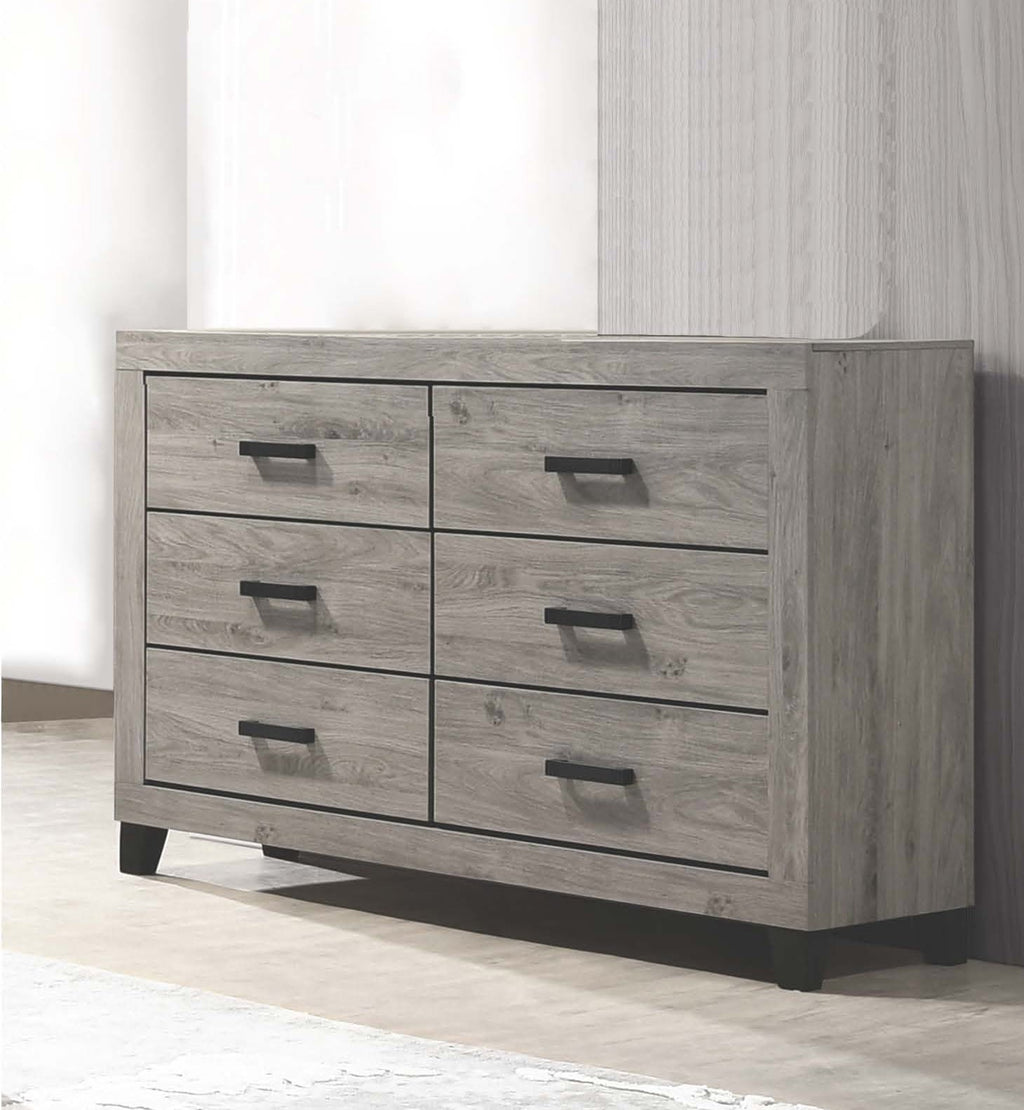 B790-4PC 4 pc Hyland light grey finish wood queen bedroom set