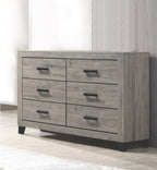 B790-4PC 4 pc Hyland light grey finish wood queen bedroom set