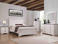 B8130 3 pc A & J homes studio paterno chalk grey weathered finish wood queen bedroom set