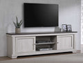 B8180-9 Leighton two tone washed wood finish wood 71" wide TV stand media center