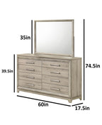 B840-4PC  4 pc Hampton bay grey weathered good grain paneled finish wood queen bed set