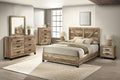 B850-4PC  4 pc Hampton weathered brown pine wood grain paneled finish wood queen bed set