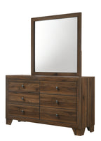 B9250 4 pc Millie brown cherry panel look wood grain finish queen bedroom set