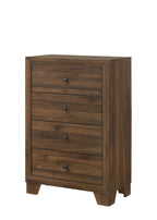 B9250 4 pc Millie brown cherry panel look wood grain finish queen bedroom set