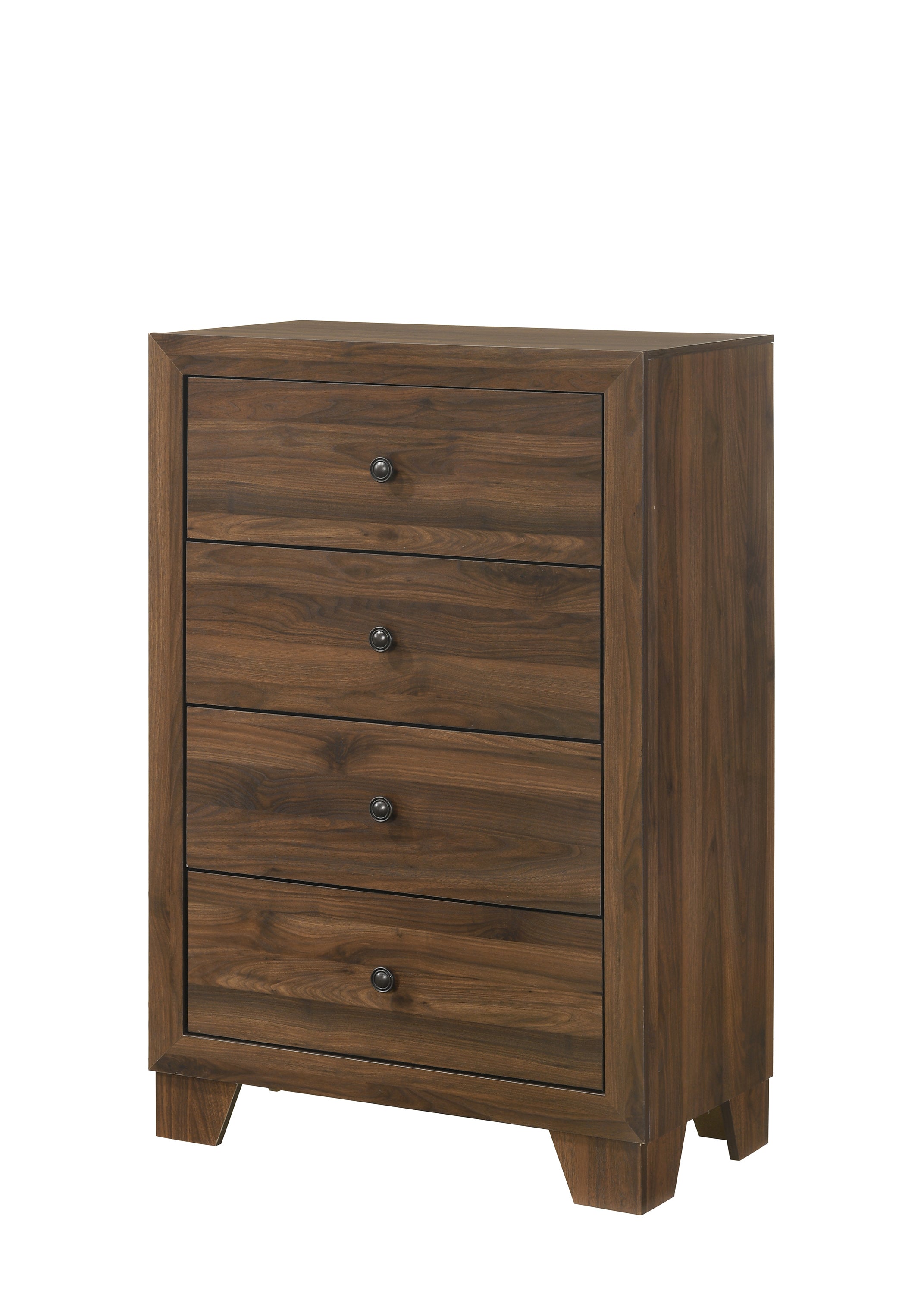 B9250 4 pc Millie brown cherry panel look wood grain finish queen bedroom set