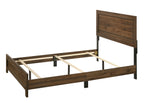 B9250 4 pc Millie brown cherry panel look wood grain finish queen bedroom set