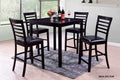 Brea-5PC 5 pc Brea espresso finish wood counter height dining table set