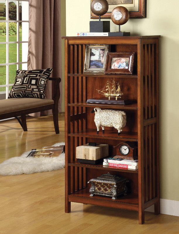 CM-AC249 Valencia mission style accent 5 media shelf rack