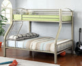 CM-BK1037TF Lovia metallic gold finish twin over full bunk bed set with clean straight lines design