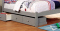 CM-DR452-GY Set of 3 primo grey finish wood slide under bed trundle drawers