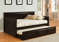 CM1637EX Sahara espresso finish wood frame day bed with pull out trundle