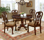 CM3212RT-5PC 5 pc elana brown cherry finish wood 48" round dining table set