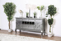 CM3219GY-SV Amina Gray finish wood dining sideboard server console table