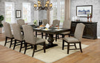 CM3310T-7PC 7 pc Gracie oaks johannes faulk espresso finish wood trestle base dining table set