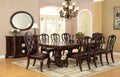 CM3319T-7PC 7 pc bellagio brown cherry finish wood double pedestal dining table set