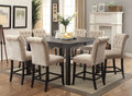 CM3324BK-PT-54-3564-9PC 9 pc Gracie oaks sania III antique black finish wood counter height dining table set