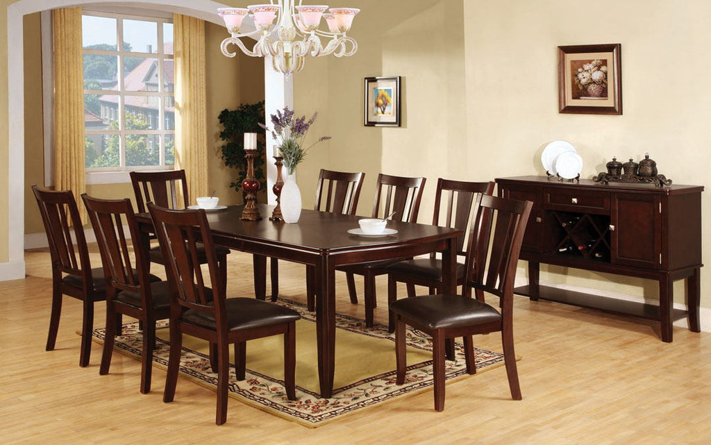 CM3336T-9PC 9 pc Red barrel studio birchover edgewood i dark espresso wood finish dining table set
