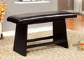 CM3433-PBN Hurley modern style black finish wood dining bench with seat
