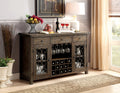 CM3465SV Paulina rustic walnut finish wood dining sideboard server console table
